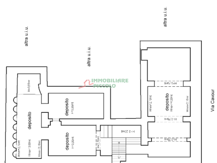 Planimetria Ampio Magazzino / Cantina d'Epoca per Olio e Vino (297 mq) – Unibile con Cantina Adiacente – Ideale per Affinamento, Stoccaggio Alimentare e Deposito Merci (Barletta - Corso Cavour) a Barletta
