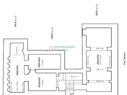 Planimetria Ampio Magazzino / Cantina d'Epoca per Olio e Vino (297 mq) – Unibile con Cantina Adiacente – Ideale per Affinamento, Stoccaggio Alimentare e Deposito Merci (Barletta - Corso Cavour) a Barletta